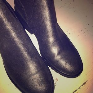 Eileen Fisher Metallic Black Boots